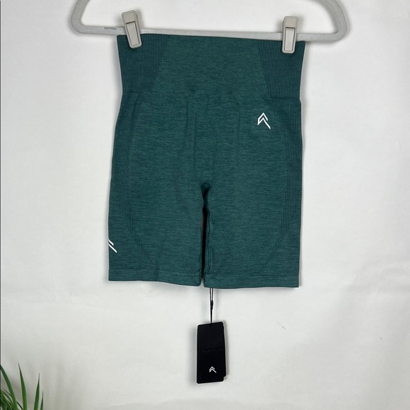 NWT Oner Classic Seamless Cycling Shorts Mineral Green Marl Medium - Picture 3 of 8